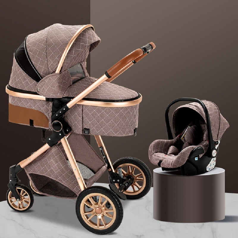 YAZOCO - Kinderwagen inkl. Babywanne (Sportsitz) und Babyschale