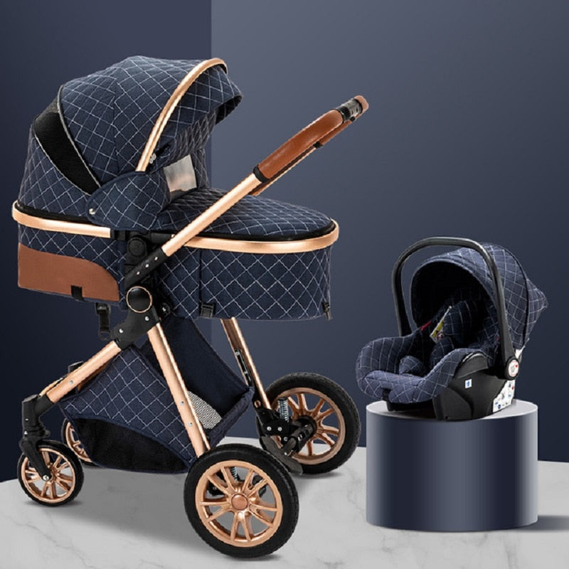 YAZOCO - Kinderwagen inkl. Babywanne (Sportsitz) und Babyschale